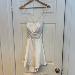 Windsor Elegant Cream Satin Dress